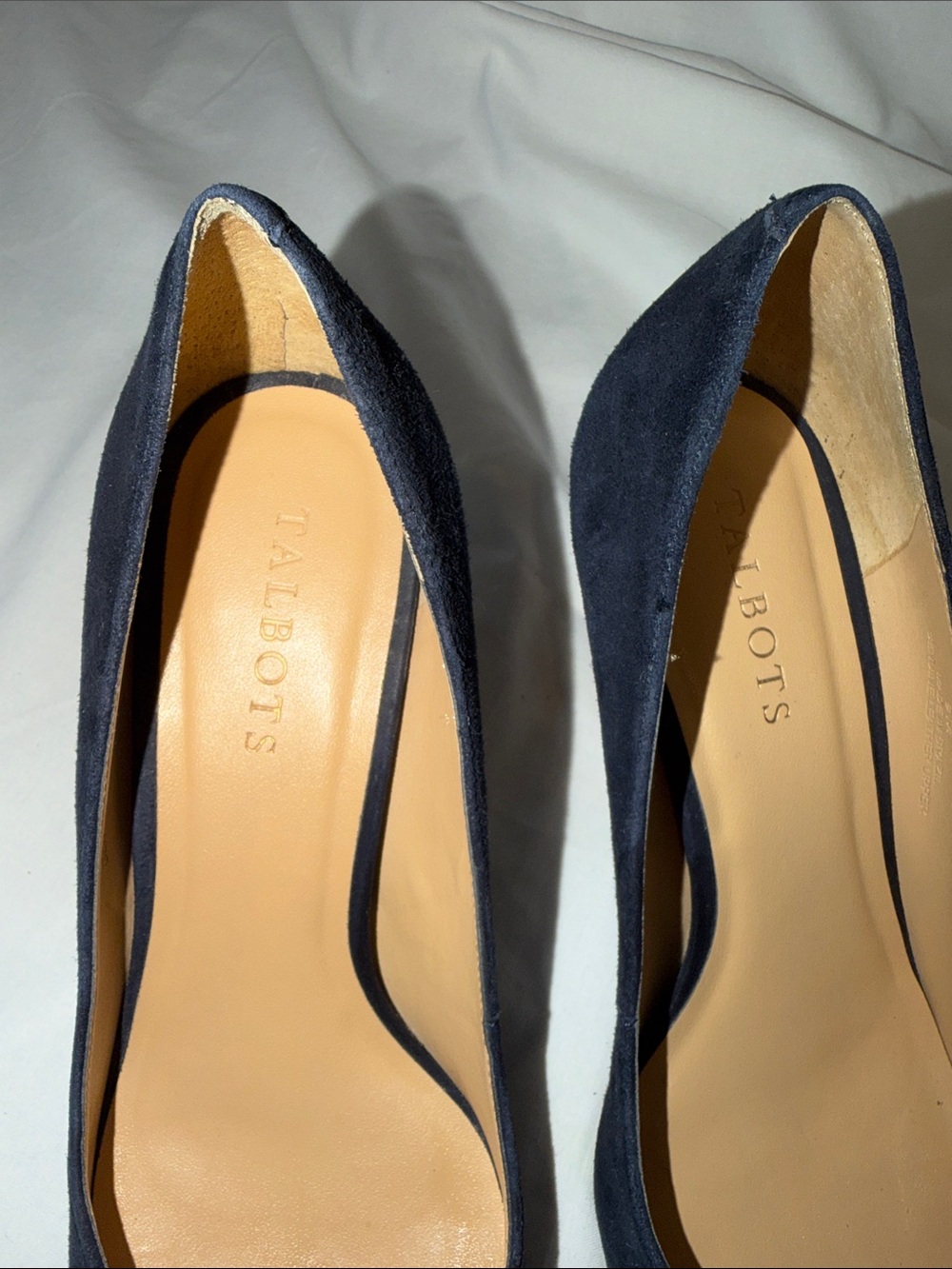 Talbots Navy Suede Pointed Pump - Picture 2 of 7